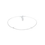 Elli - femmes bracelet de cheville symbole de la croix avec cristaux en argent sterling 925 chanes de ...