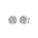Elli - femmes cercle avec cristaux en argent sterling 925 boucles d'oreilles 1 pieces female