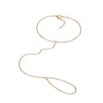 Elli - femmes chane  main basic avec cristaux en argent sterling 925 bracelets 1 pieces female