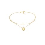 Elli premium - femmes choker coin pendentif couche avec perles de culture d'eau douce en argent sterling ...