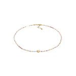 Elli - femmes choker verre perles coeur tendance en argent sterling 925 plaqu or colliers 1 pieces female ...