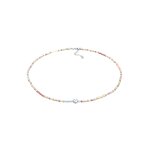 Elli - femmes choker verre perles coeur tendance en argent sterling 925 plaqu or colliers 1 pieces female ...