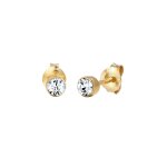 Elli - femmes clous d'oreilles basique avec cristaux en argent sterling 925 boucles d'oreilles 1 pieces ...