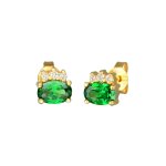 Elli - femmes clous d'oreilles classiques avec cristaux de zirconium vert en argent sterling 925 plaqué ... Elli - femmes clous d'oreilles classiques avec cristaux de zirconium vert en argent sterling 925 plaqué ...