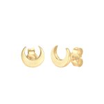 Elli - femmes clous d'oreilles demi - lune luna basique mat en argent sterling 925 boucles d'oreilles ...