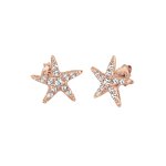 Elli - femmes clous d'oreilles toile de mer plage avec cristaux en argent sterling 925 boucles d'oreilles ...
