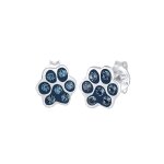 Elli - femmes clous d'oreilles patte chien chat avec cristaux en argent sterling 925 boucles d'oreilles ... Elli - femmes clous d'oreilles patte chien chat avec cristaux en argent sterling 925 boucles d'oreilles ...