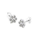 Elli - femmes clous d'oreilles patte chien chat avec cristaux en argent sterling 925 boucles d'oreilles ... Elli - femmes clous d'oreilles patte chien chat avec cristaux en argent sterling 925 boucles d'oreilles ...
