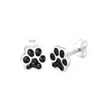 Elli - femmes clous d'oreilles patte chien chat avec cristaux en argent sterling 925 boucles d'oreilles ... Elli - femmes clous d'oreilles patte chien chat avec cristaux en argent sterling 925 boucles d'oreilles ...