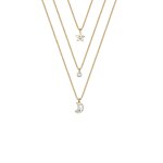 Elli - femmes couches look lune étoile avec cristaux en argent sterling 925 colliers 1 pieces female Elli - femmes couches look lune étoile avec cristaux en argent sterling 925 colliers 1 pieces female