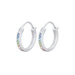 Elli - femmes créoles arc - en - ciel filigrane avec cristaux en argent sterling 925 1 pieces female Elli - femmes créoles arc - en - ciel filigrane avec cristaux en argent sterling 925 1 pieces female