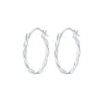 Elli - femmes créoles basique torsadé en argent sterling 925 1 pieces female Elli - femmes créoles basique torsadé en argent sterling 925 1 pieces female