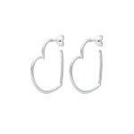 Elli - femmes créoles c?ur filigrane en argent sterling 925 1 pieces female Elli - femmes créoles c?ur filigrane en argent sterling 925 1 pieces female