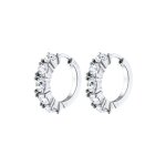 Elli - femmes créoles avec cristaux bleu en argent sterling 925 créoles 1 pieces female Elli - femmes créoles avec cristaux bleu en argent sterling 925 créoles 1 pieces female
