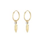 Elli - femmes croles pendentif plume festival boho avec cristal en argent sterling 925 1 pieces female ...