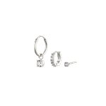 Elli - femmes créoles set clous d'oreilles avec cristal vert en argent sterling 925 plaqué or boucles ... Elli - femmes créoles set clous d'oreilles avec cristal vert en argent sterling 925 plaqué or boucles ...