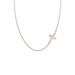 Elli - femmes croix pendentif religion basique en argent sterling 925 plaqu or colliers 1 pieces female ...
