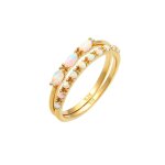 Elli - pour femme au design vintage avec opale synthtique en 925 / 1000 argent massif bagues 1 pieces ...