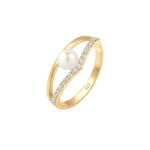 Elli - femmes lgant go design avec perle de culture d'eau douce et cristaux en argent sterling 925 ...