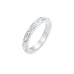 Elli premium - elli - basic classique cristaux bague femme - (925 / 1000) argent bagues 1 pieces female ...