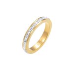 Elli premium - elli - basic classique cristaux bague femme - (925 / 1000) argent bagues 1 pieces female ...
