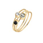 Elli - femmes empilement set de 3 lgant avec cristaux en argent sterling 925 bagues 1 pieces female ...