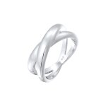 Elli - femmes enroulement forme de x croix tendance en argent sterling 925 bagues 1 pieces female