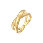 Elli - femmes enroulement forme de x croix tendance en argent sterling 925 bagues 1 pieces female