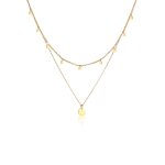 Elli - femmes ensemble choker couches plaquette look go en argent sterling 925 colliers 1 pieces female ...