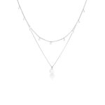Elli - femmes ensemble choker couches plaquette look go en argent sterling 925 colliers 1 pieces female ...