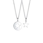 Elli - femmes ensemble toile cut - out pendentif mre enfants en argent sterling 925 colliers 1 pieces ...