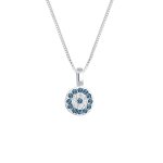 Elli - femmes evil eye pendentif avec cristaux en argent sterling 925 colliers 1 pieces female