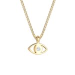 Elli - femmes evil eye pendentif symbole avec cristal bleu en argent sterling 925 colliers 1 pieces female ...