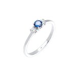 Elli - femmes fianailles classique avec saphir synthtique et cristaux de zirconium en argent sterling ...