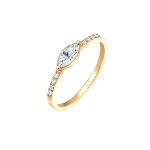 Elli - femme fianailles legante avec des cristaux en argent sterling 925 bagues 1 pieces female