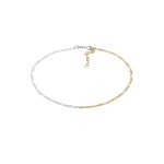 Elli - femmes figaro t timeless basic minimal bi - couleur ajustable en argent sterling 925 plaqu ...
