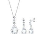 Elli premium - femmes goutte noble set pendentif d'oreilles avec cristaux en argent sterling 925 coffret ... Elli premium - femmes goutte noble set pendentif d'oreilles avec cristaux en argent sterling 925 coffret ...