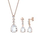 Elli premium - femmes goutte noble set pendentif d'oreilles avec cristaux en argent sterling 925 coffret ... Elli premium - femmes goutte noble set pendentif d'oreilles avec cristaux en argent sterling 925 coffret ...