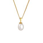 Elli - femmes intemporel filigrane avec perle de culture d'eau douce en argent sterling 925 plaqu or ...