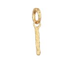 Elli - femmes lettre i look organique en argent sterling 925 plaqu or croles 1 pieces female