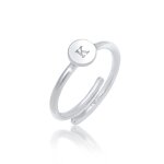 Elli - femmes lettre k basic minimal ajustable en argent sterling 925 bagues 1 pieces female