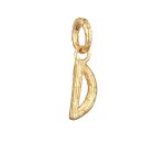 Elli - femmes lettre d organic look en argent sterling 925 plaqu or croles 1 pieces female