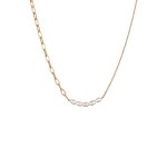 Elli premium - femmes maillons tendance avec perles de culture d'eau douce en argent sterling 925 plaqu ...