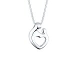 Elli - femmes mre enfant c?ur connexion en argent sterling 925 colliers 1 pieces female