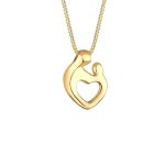 Elli - femmes mre enfant c?ur connexion en argent sterling 925 colliers 1 pieces female