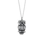 Elli - femmes motif animal hibou en argent sterling 925 colliers 1 pieces female