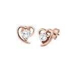 Elli - femme motif coeur lgant avec cristaux de zircone en argent sterling 925 boucles d'oreilles 1 ...