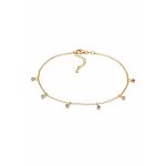 Elli - femmes bracelet de cheville multicolore go plage avec cristaux en argent sterling 925 plaqu ...