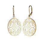Elli - femmes ornement fminin floral en argent sterling 925 boucles d'oreilles 1 pieces female