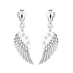 Elli - femme pendentif aile d'ange moderne avec cristaux de zircone en argent sterling 925 boucles d'oreilles ...